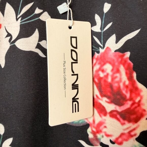 DOLNINE Women's Plus-Size 14W-16W Sweatshirt Casual Top Side Slit Pullover Shirt - Picture 8 of 12